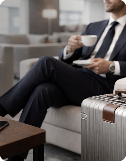 Private jet boarding experience